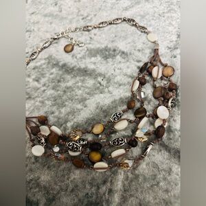 Brighton beaded charm layered necklace